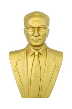 Atatürk Büstü (100cm Alüminyum)+ Kaide (120cm)+ Alt tabla Lise Modeli