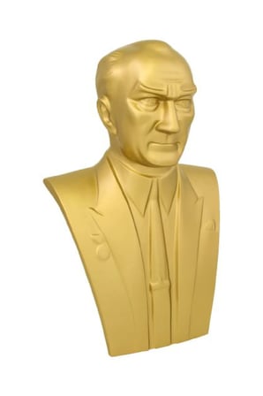60 cm Fiberglass Arkası Açık Atatürk Büstü