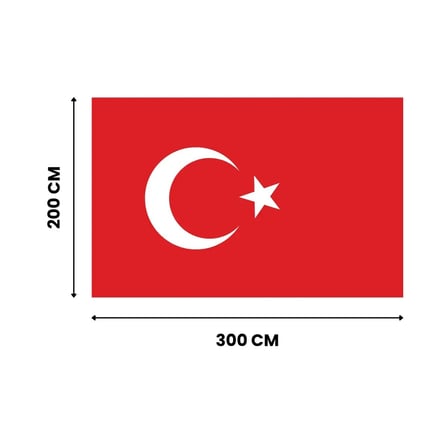 Türk Bayrağı 200x300 cm Raşel Kumaş