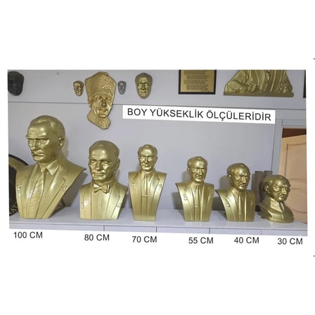 100 cm Alüminyum Atatürk Büstü