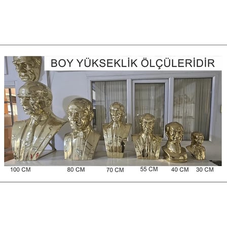 40 cm Pirinç Atatürk Büstü