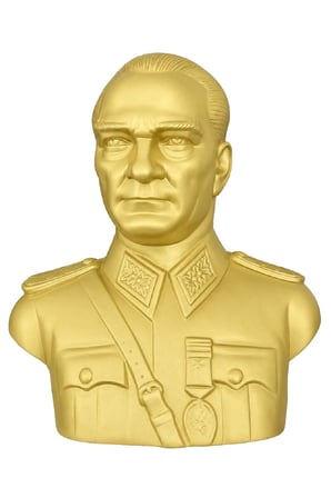 Atatürk Büstü Mareşal Üniformalı (80cm Alüminyum)+ Kaide (120cm)+ Alt Tabla