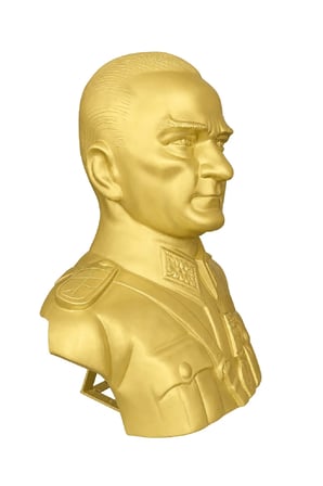 Atatürk Büstü Mareşal Üniformalı (80cm Alüminyum)+ Kaide (120cm)+ Alt Tabla