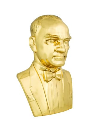 Atatürk Büstü (80cm Pirinç)+ Kaide (120cm)+ Alt Tabla Lise Modeli