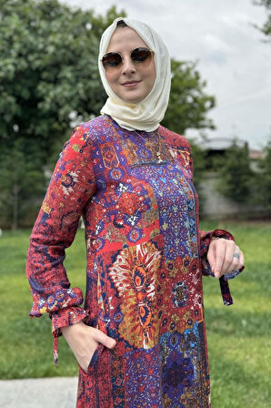 Nehir Elbise Kırmızı