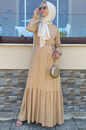 Duru Simli Camel Elbise