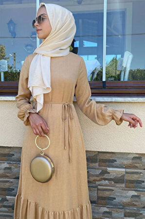 Duru Simli Camel Elbise