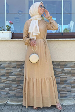 Duru Simli Camel Elbise