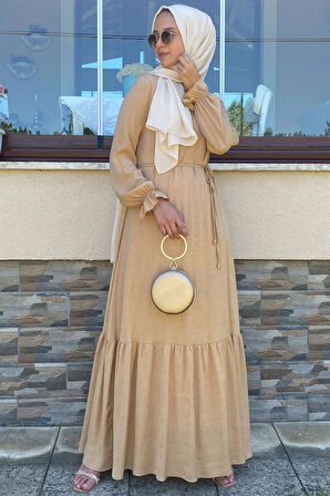 Duru Simli Camel Elbise