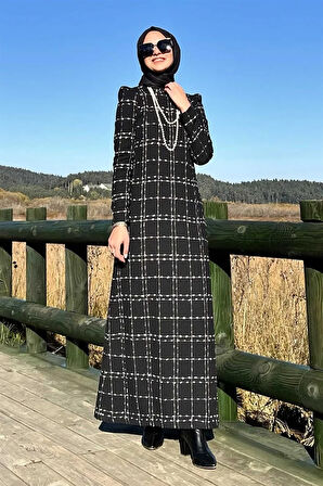 Asalet Tüvit Elbise Siyah