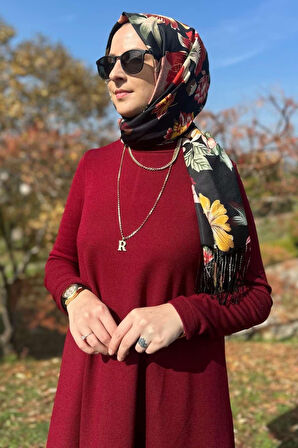 Işıl Pantolonlu Triko Takım Bordo