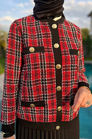 Dilan Simli Kırmızı Ceket