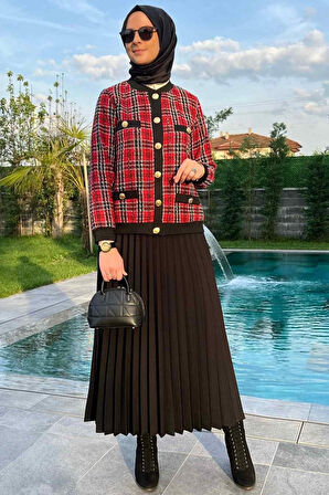 Dilan Simli Kırmızı Ceket