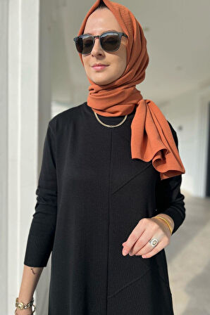 Armağan Siyah Triko Elbise