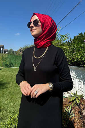 Rüya Siyah Triko Elbise