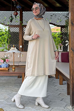 Sevda Triko Tunik Taş