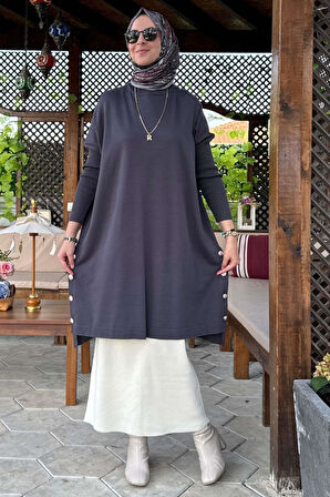 Sevda Triko Tunik Antrasit