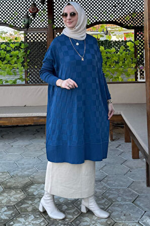 Arzu Triko Tunik İndigo