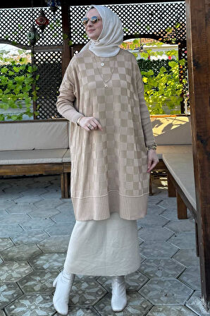 Arzu Triko Tunik Bej