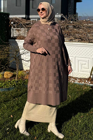 Arzu Triko Tunik Sütlü Kahve