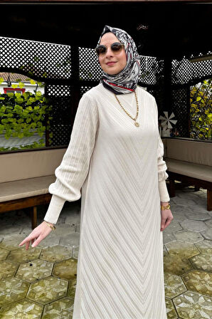 Yağmur Triko Elbise Taş