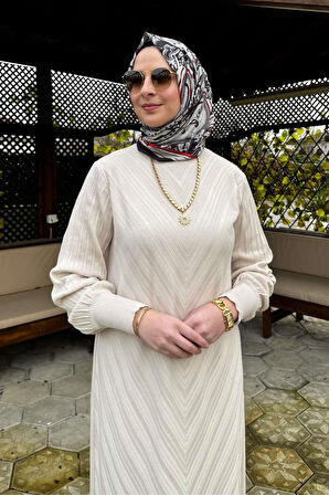 Yağmur Triko Elbise Taş