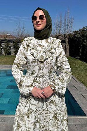 Botanik Elbise Yeşil