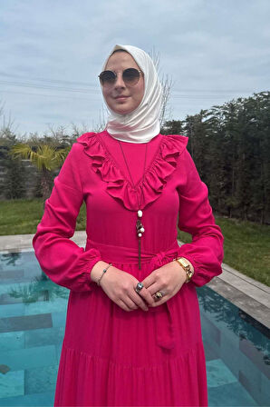 Jale Elbise Pembe