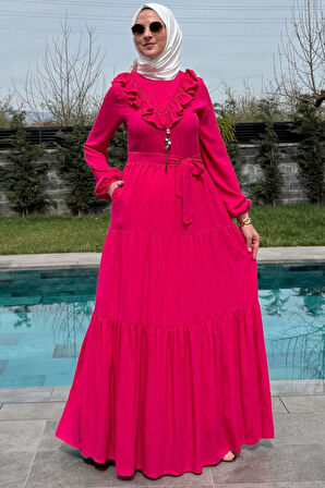Jale Elbise Pembe