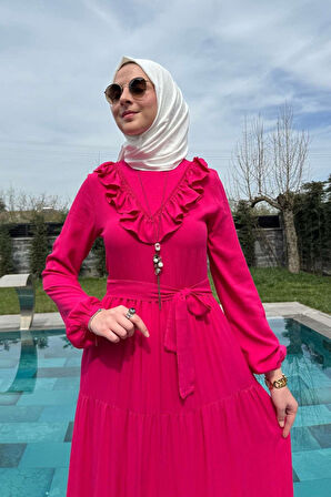 Jale Elbise Pembe