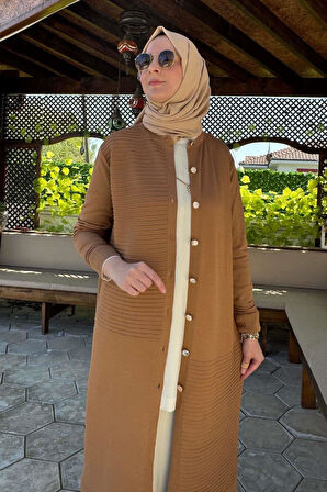 Manolya Camel Triko Hırka