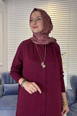 Ferace Triko Hırka Bordo