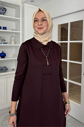 Laçin Triko Elbise Acı Kahve