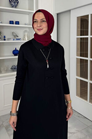 Laçin Triko Elbise Siyah