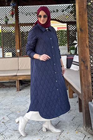 Elmas Kapitone Kap Lacivert