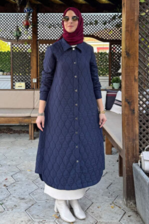 Elmas Kapitone Kap Lacivert