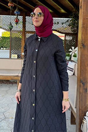 Elmas Kapitone Kap Siyah