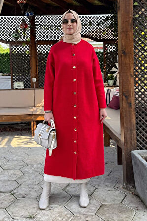 Yakut Angora Triko Kap Kırmızı