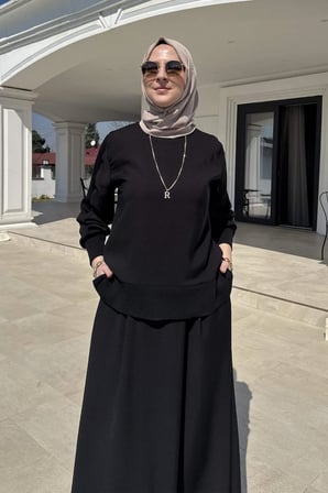 İpek Modal Takım Siyah