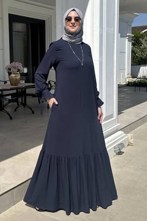 Irmak Elbise Lacivert