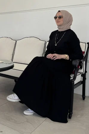 Süreyya Gömlek Elbise Siyah