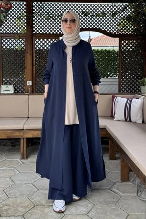 Başak Pantolonlu Takım Lacivert
