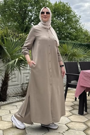 Başak Pantolonlu Takım Vizon