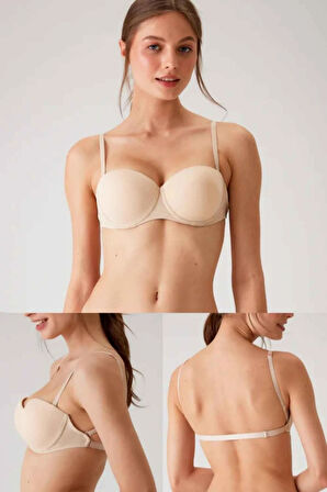 6022 PİERRE CARDİN SİENA DOLGUSUZ STRAPLEZ MULTİ FUNCTİON BRA 