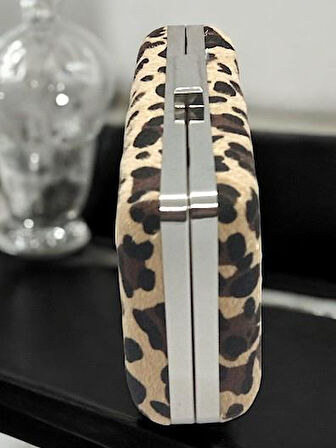 TRENDY LEOPAR DESENLİCLUTCH ÇANTA