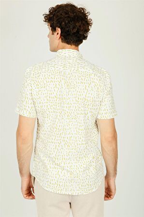 Uki Yeşil Slim Fit Kısa Kol Gömlek