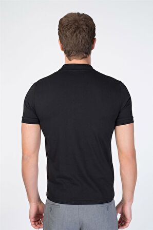 Centone Siyah Regular Fit Polo Yaka T-Shirt