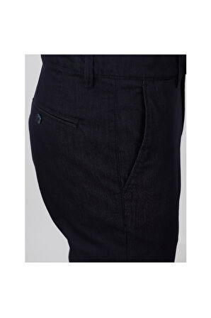 Uki Lacivert Slim Fit Chino Pantolon