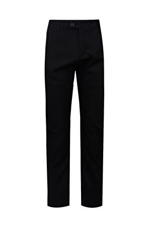Uki Siyah Slim Fit Chino Pantolon