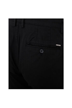 Uki Siyah Comfort Fit Chino Pantolon